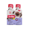 Image showing the packaging for a 4-pack of SlimFast Coffeehouse Shakes in Rich Chocolate flavor