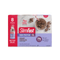 Image showing the packaging for a 8-pack of SlimFast High Protein Shakes in Creamy Chocolate flavor