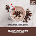 Advanced Energy Mocha Cappuccino-As much caffeine as a cup of coffee.  Contains 100mg caffeine per 11 fl oz (325 ml) serving.  Mocha Cappuccino, artificially flavored