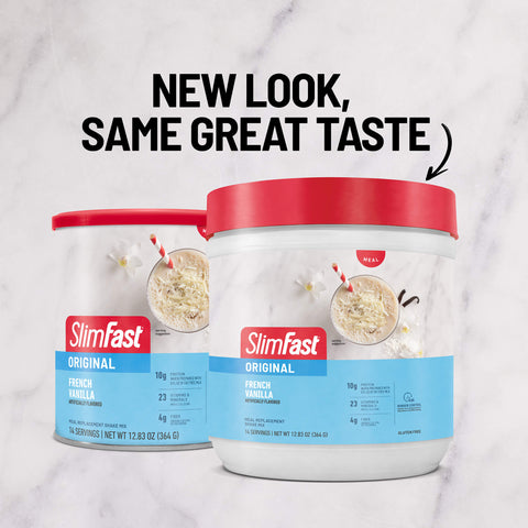 SlimFast Original Shake Mix in French Vanilla flavor - New look, same great taste