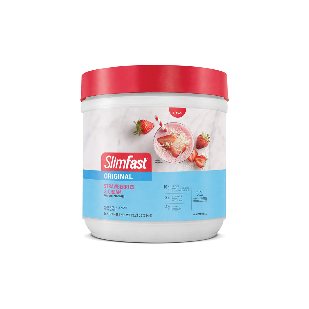 SlimFast Original Shake Mix in Strawberries and Cream flavor