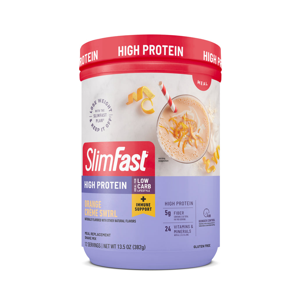 Slimfast Meal Replacement Smoothie Mix, Advanced Immunity, Orange Cream Swirl - 13.5 oz