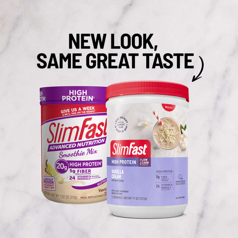 SlimFast Advanced Nutrition Smoothie Mix Vanilla Cream-New look, same great taste