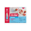 Image showing the packaging for a 8-pack of SlimFast Original Shakes in Strawberries and Cream flavor